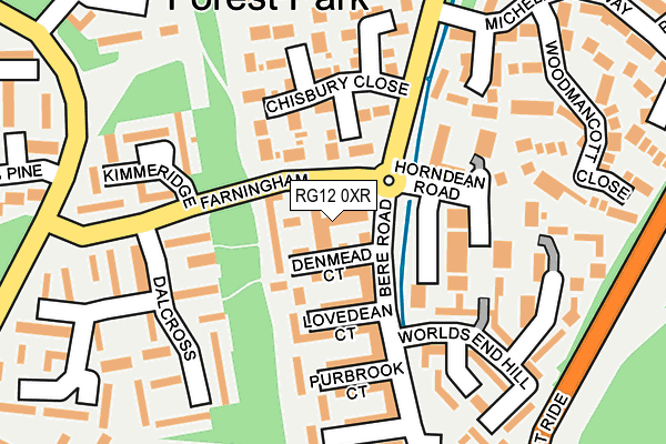 RG12 0XR map - OS OpenMap – Local (Ordnance Survey)