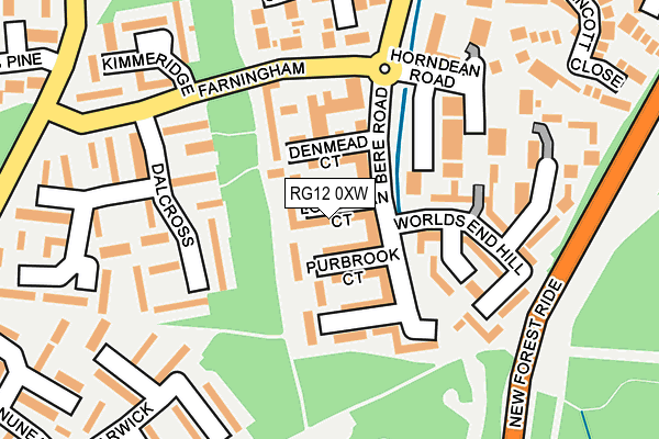 RG12 0XW map - OS OpenMap – Local (Ordnance Survey)