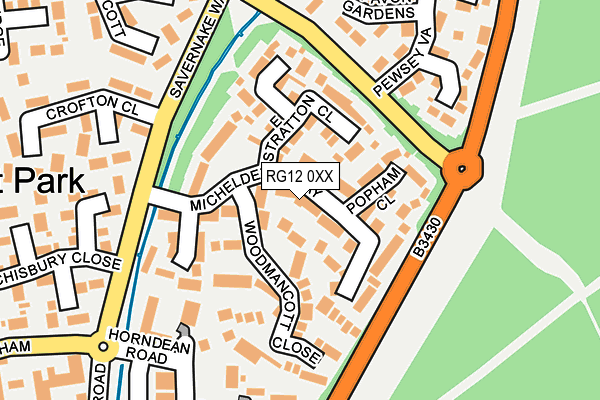 RG12 0XX map - OS OpenMap – Local (Ordnance Survey)