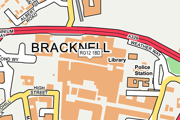 RG12 1BD map - OS OpenMap – Local (Ordnance Survey)