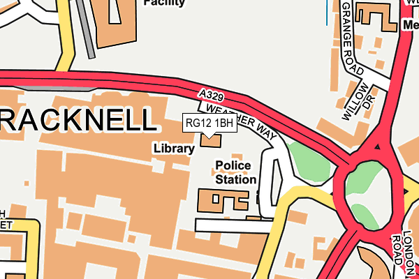 RG12 1BH map - OS OpenMap – Local (Ordnance Survey)