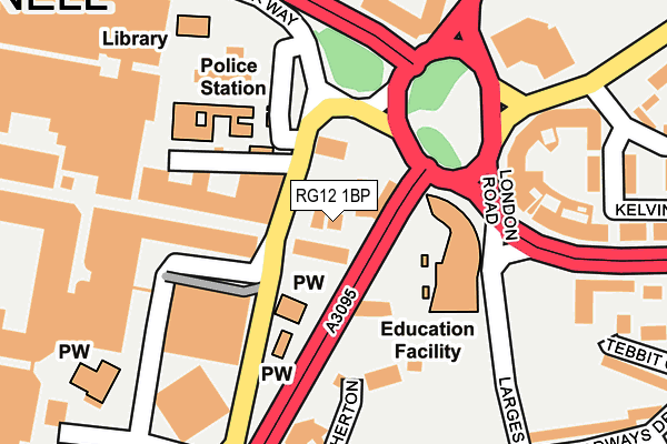 RG12 1BP map - OS OpenMap – Local (Ordnance Survey)