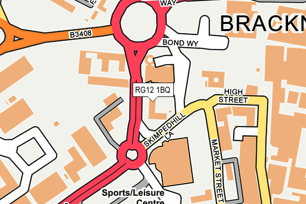 RG12 1BQ map - OS OpenMap – Local (Ordnance Survey)