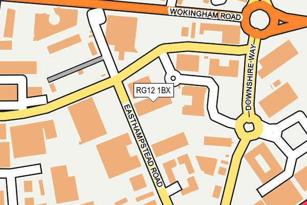 RG12 1BX map - OS OpenMap – Local (Ordnance Survey)