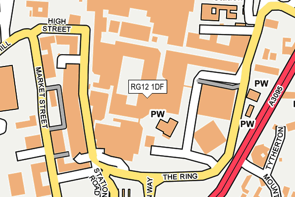 RG12 1DF map - OS OpenMap – Local (Ordnance Survey)