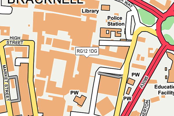 RG12 1DG map - OS OpenMap – Local (Ordnance Survey)