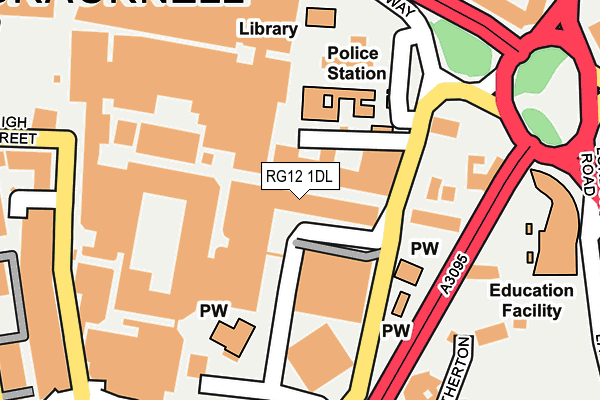 RG12 1DL map - OS OpenMap – Local (Ordnance Survey)