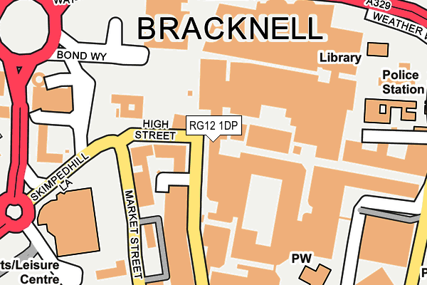 RG12 1DP map - OS OpenMap – Local (Ordnance Survey)