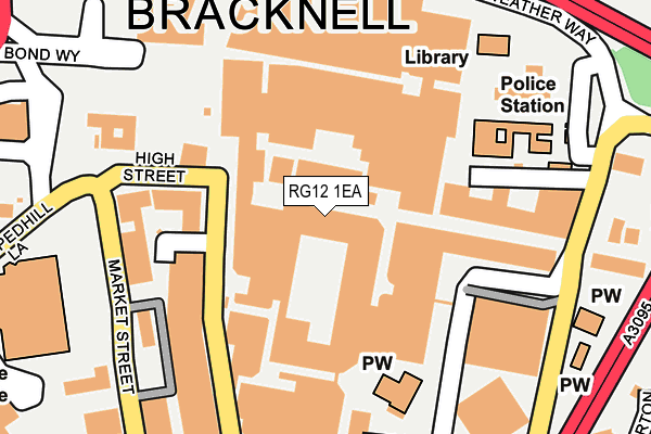 RG12 1EA map - OS OpenMap – Local (Ordnance Survey)