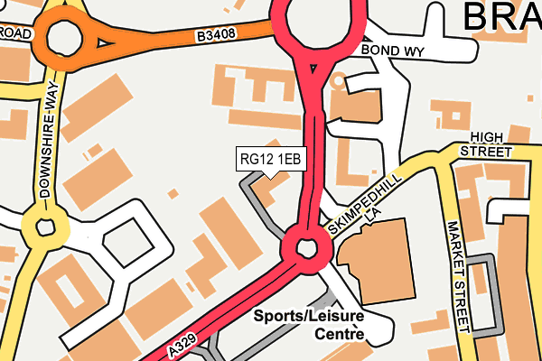 RG12 1EB map - OS OpenMap – Local (Ordnance Survey)