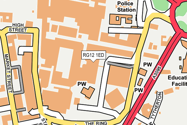 RG12 1ED map - OS OpenMap – Local (Ordnance Survey)