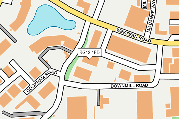 RG12 1FD map - OS OpenMap – Local (Ordnance Survey)