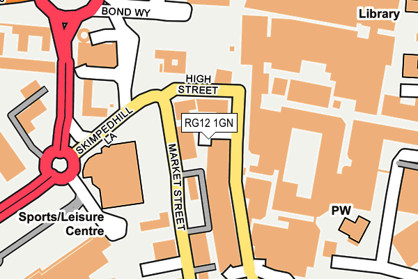 RG12 1GN map - OS OpenMap – Local (Ordnance Survey)