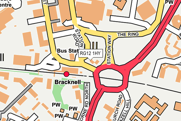 RG12 1HY map - OS OpenMap – Local (Ordnance Survey)