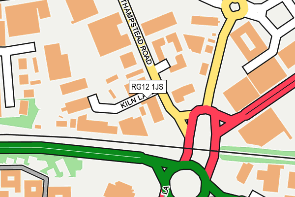 RG12 1JS map - OS OpenMap – Local (Ordnance Survey)