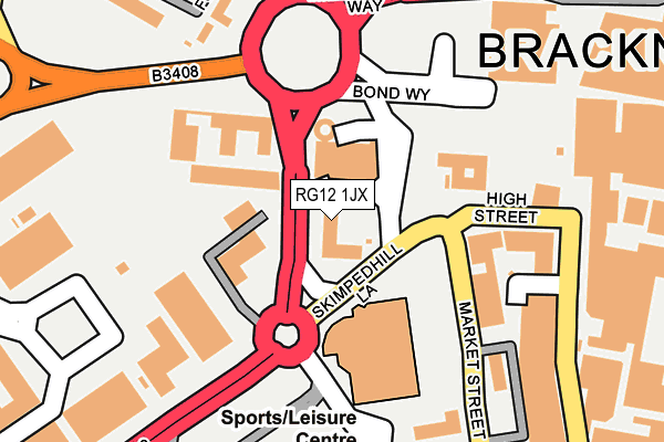 RG12 1JX map - OS OpenMap – Local (Ordnance Survey)