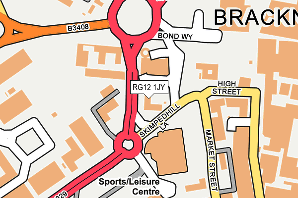 RG12 1JY map - OS OpenMap – Local (Ordnance Survey)