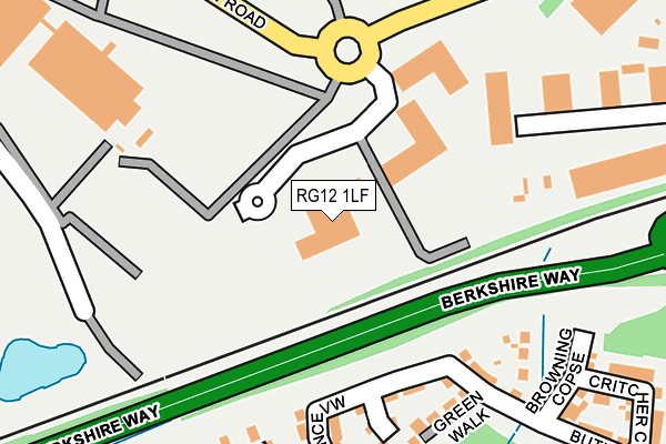 RG12 1LF map - OS OpenMap – Local (Ordnance Survey)