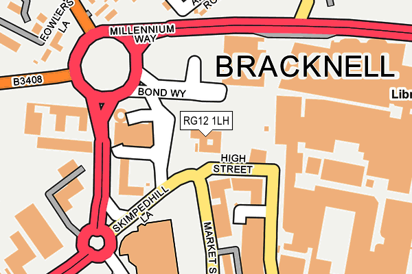 RG12 1LH map - OS OpenMap – Local (Ordnance Survey)