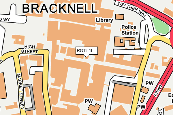 RG12 1LL map - OS OpenMap – Local (Ordnance Survey)