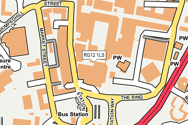 RG12 1LS map - OS OpenMap – Local (Ordnance Survey)