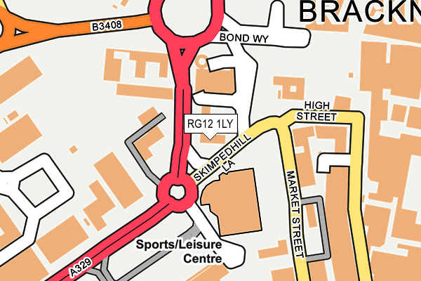 RG12 1LY map - OS OpenMap – Local (Ordnance Survey)