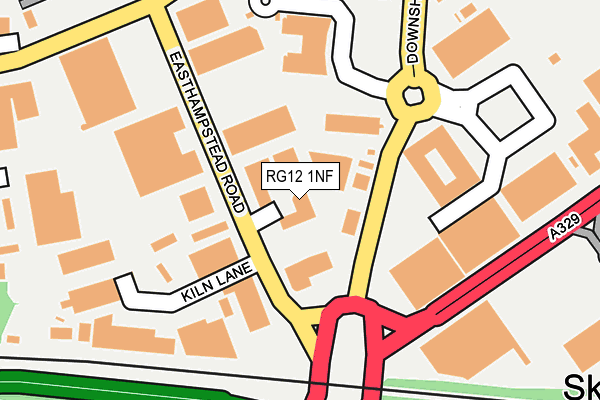 RG12 1NF map - OS OpenMap – Local (Ordnance Survey)