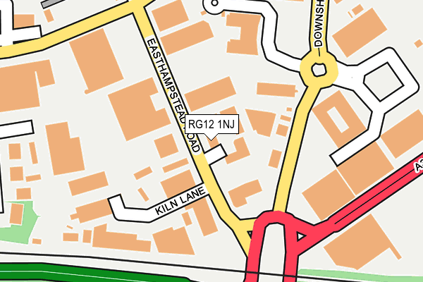 RG12 1NJ map - OS OpenMap – Local (Ordnance Survey)