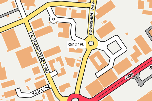 RG12 1PU map - OS OpenMap – Local (Ordnance Survey)