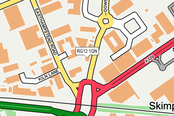 RG12 1QN map - OS OpenMap – Local (Ordnance Survey)