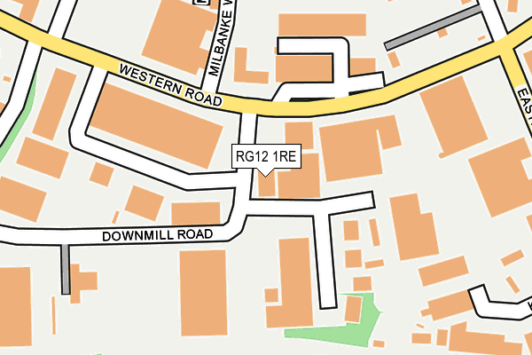 RG12 1RE map - OS OpenMap – Local (Ordnance Survey)