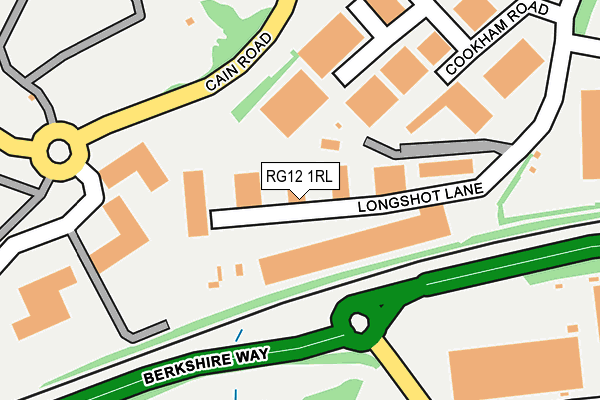 RG12 1RL map - OS OpenMap – Local (Ordnance Survey)