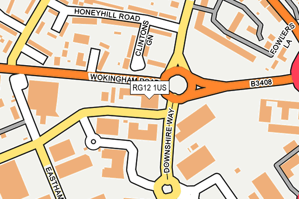 RG12 1US map - OS OpenMap – Local (Ordnance Survey)
