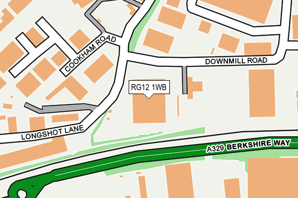 RG12 1WB map - OS OpenMap – Local (Ordnance Survey)