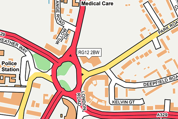 RG12 2BW map - OS OpenMap – Local (Ordnance Survey)