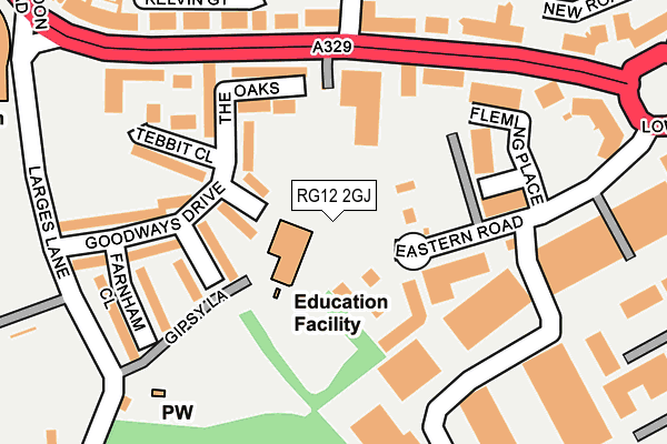 RG12 2GJ map - OS OpenMap – Local (Ordnance Survey)