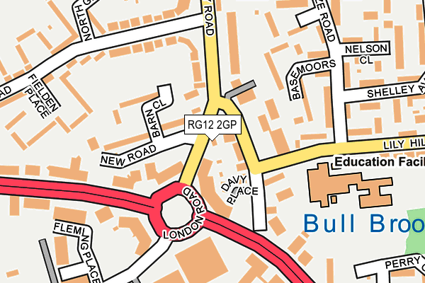 RG12 2GP map - OS OpenMap – Local (Ordnance Survey)