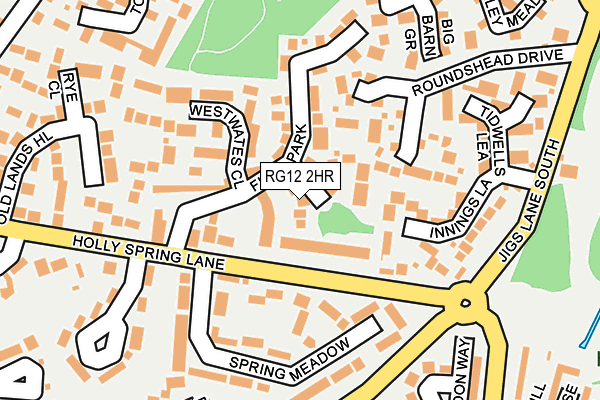 RG12 2HR map - OS OpenMap – Local (Ordnance Survey)