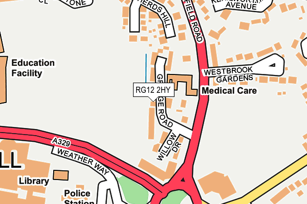 RG12 2HY map - OS OpenMap – Local (Ordnance Survey)