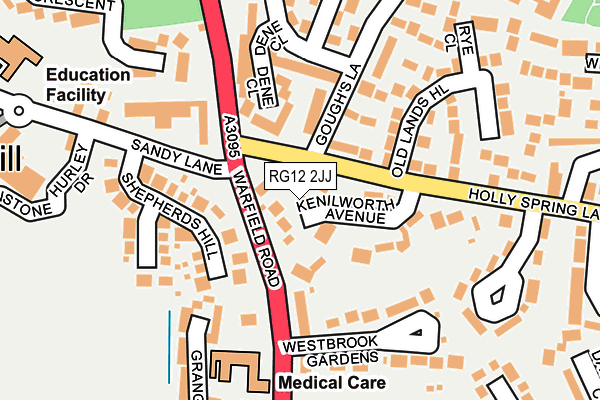 RG12 2JJ map - OS OpenMap – Local (Ordnance Survey)