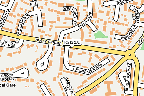 RG12 2JL map - OS OpenMap – Local (Ordnance Survey)