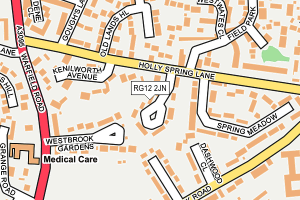 RG12 2JN map - OS OpenMap – Local (Ordnance Survey)