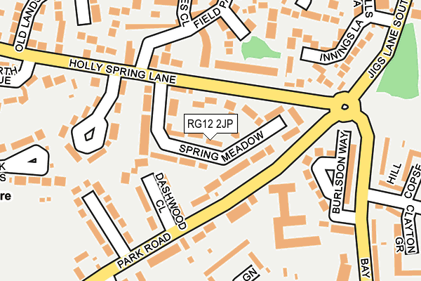 RG12 2JP map - OS OpenMap – Local (Ordnance Survey)