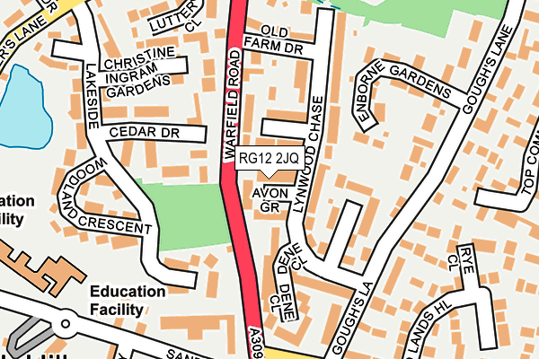 RG12 2JQ map - OS OpenMap – Local (Ordnance Survey)