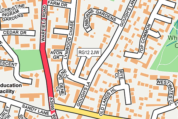RG12 2JW map - OS OpenMap – Local (Ordnance Survey)