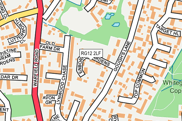 RG12 2LF map - OS OpenMap – Local (Ordnance Survey)
