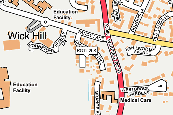 RG12 2LS map - OS OpenMap – Local (Ordnance Survey)