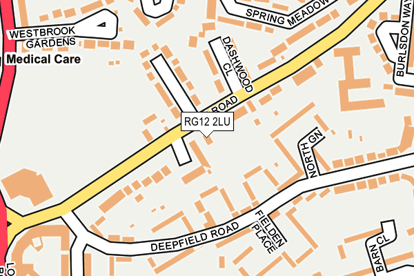 RG12 2LU map - OS OpenMap – Local (Ordnance Survey)