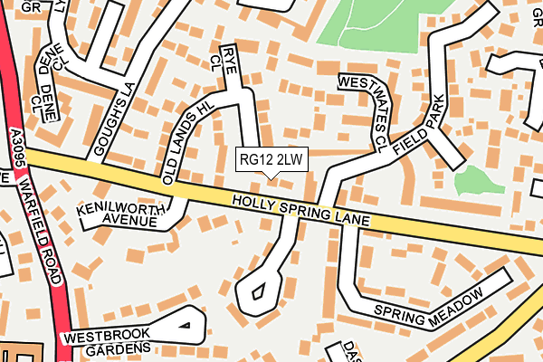 RG12 2LW map - OS OpenMap – Local (Ordnance Survey)