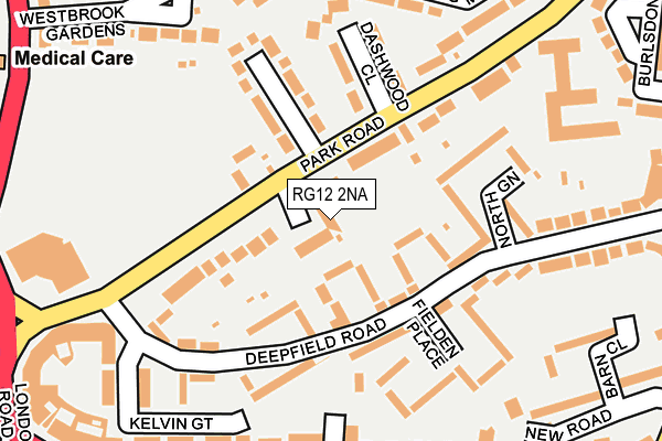 RG12 2NA map - OS OpenMap – Local (Ordnance Survey)